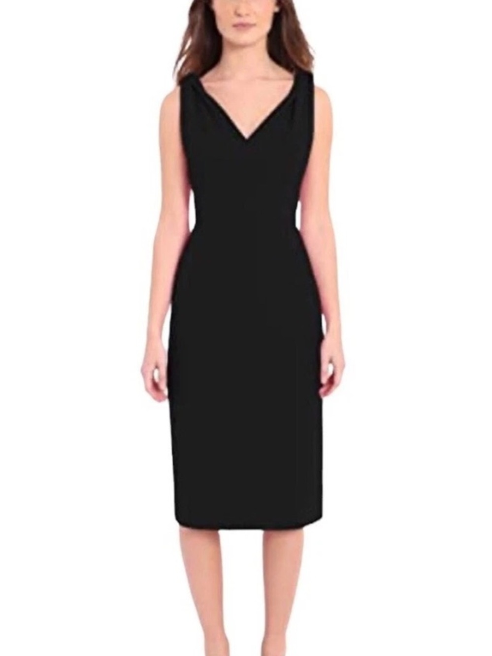Donna Morgan Black V-Neck Sheath Dress